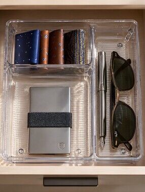IDesign From The Container Store.  Acrylic Storage Drawer Tray-Set Of 2